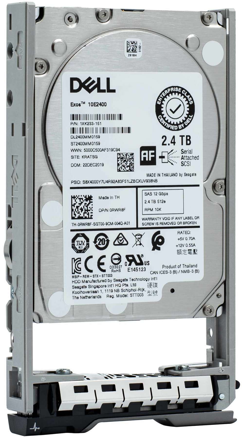 Dell G13 400-AVBX 2.4TB 10K RPM SAS 12Gb/s 512e 2.5" Manufacturer Recertified HDD