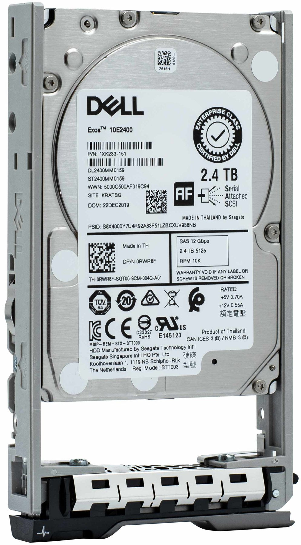 Dell G13 W9MNK 2.4TB 10K RPM SAS 12Gb/s 512e 2.5" Manufacturer Recertified HDD