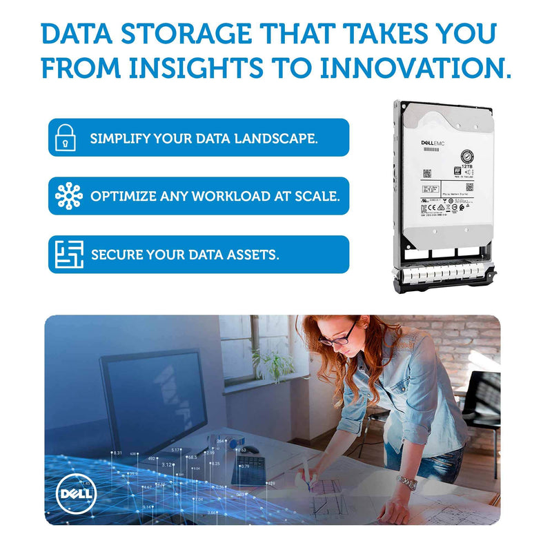 Dell G13 2TNTT 12TB 7.2K RPM SAS 12Gb/s 512e 3.5" NearLine Hard Drive
