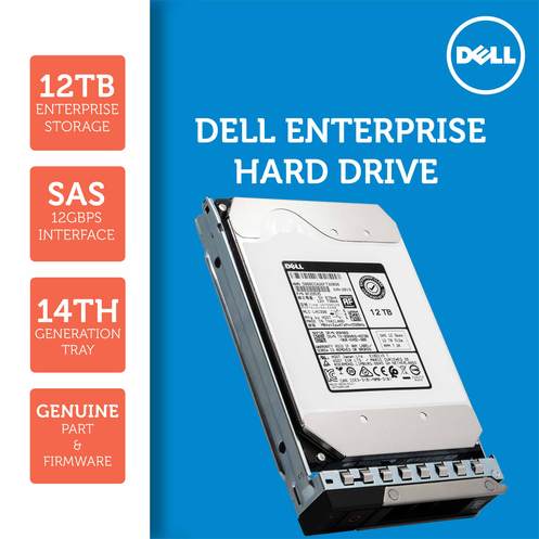 Dell G14 400-AWIR 12TB 7.2K RPM SAS 12Gb/s 512e 3.5" NearLine Hard Drive