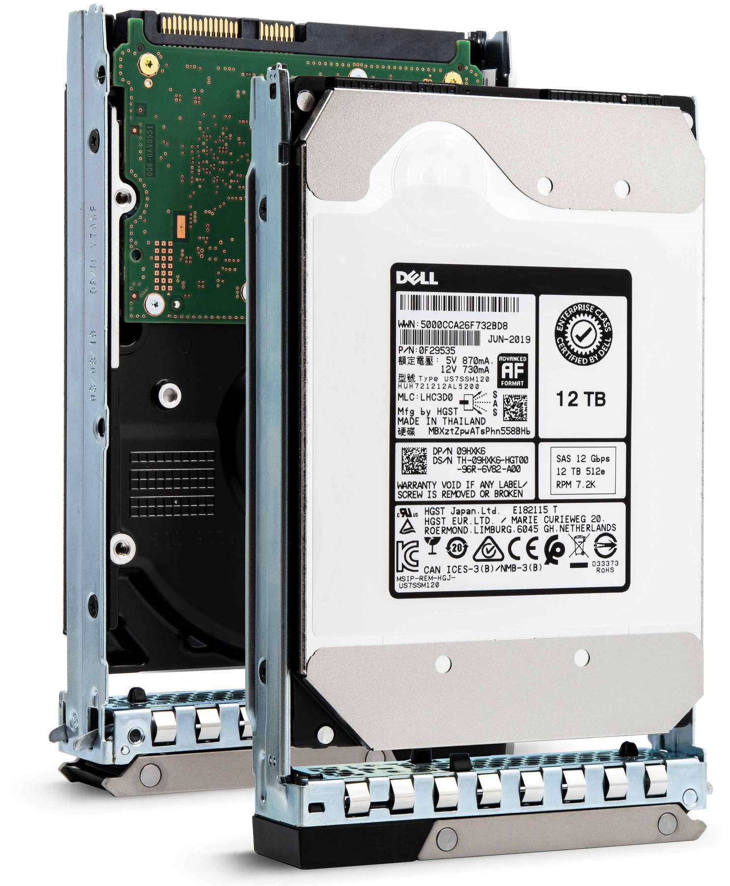 Dell G14 400-AWIS 12TB 7.2K RPM SAS 12Gb/s 512e 3.5" NearLine Manufacturer Recertified HDD
