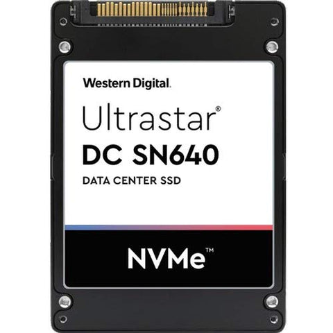 Western Digital Ultrastar DC SN640 WUS4BB038D7P3E3 0TS2088 3.84TB PCIe Gen3 x4 4GB/s 3D TLC U.2 NVMe 2.5in Recertified Solid State Drive