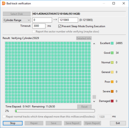 WD HGST Ultrastar DC HC510 HUH721010ALN604 0F27504 track scan