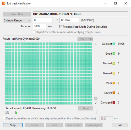 WD HGST Ultrastar DC HC510 HUH721010ALN604 0F27504 track scan