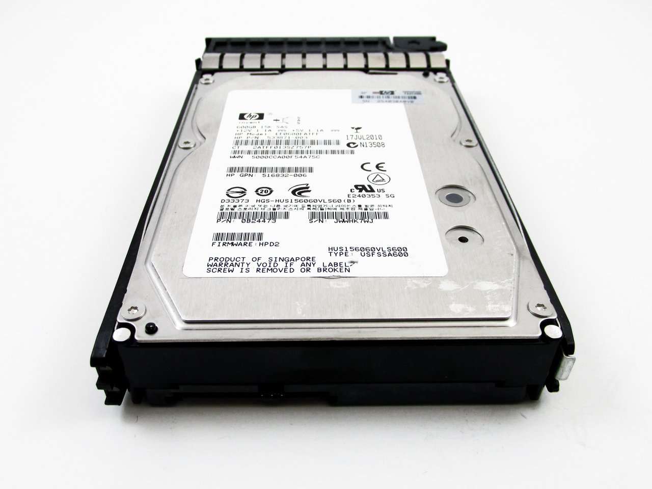 HP 517354-001 600GB 15K RPM SAS-6Gb/s 64MB 3.5" Manufacturer Recertified HDD