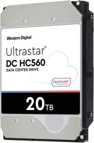 Western Digital Ultrastar DC HC560 WUH722020BLE6L1 0F38785 20TB 7.2K RPM SATA 6Gb/s 512e SED 3.5in Refurbished HDD