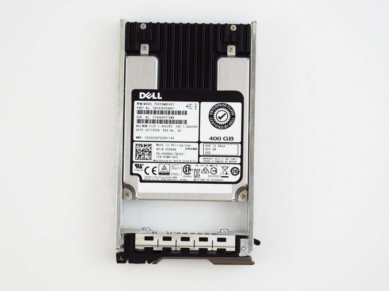 Dell 5VHHG PX05SMB040Y 400GB SAS 12Gb/s 2.5" Manufacturer Recertified SSD