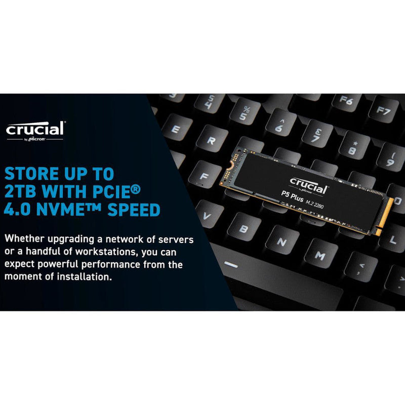 Crucial P5 Plus 2TB PCIe Gen 4.0 x4 NVMe M.2 2280 Solid State Drive - CT2000P5PSSD8