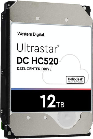 Western Digital Ultrastar DC HC520 HUH721212ALE601 0F29591 12TB 7.2K RPM SATA 6Gb/s 512e SED 3.5in Recertified Hard Drive