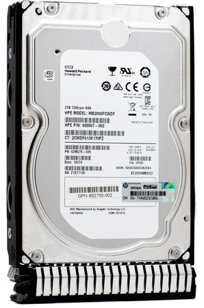 HP Gen8 652757-B21 2TB 7.2K RPM SAS 6Gb/s 3.5" HDD, 1 of 1