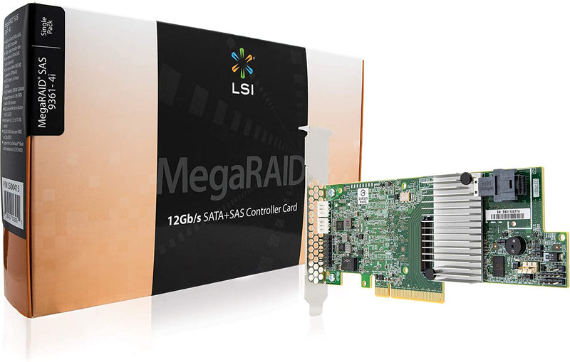 LSI Logic LSI00415 MegaRAID 9361-4i PCIe 12Gb/s SAS+SATA RAID Controller - Seller Refurbished