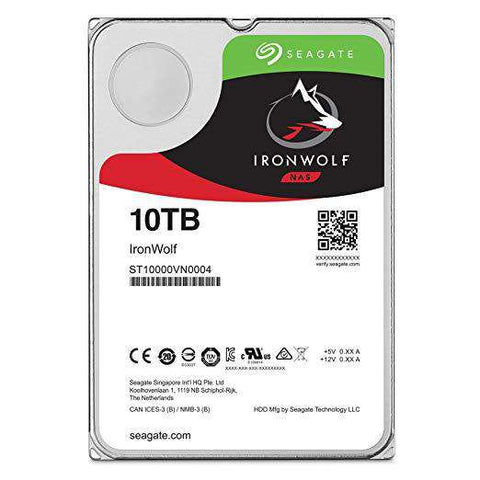 Seagate IronWolf ST10000VN0004 10TB 7.2K RPM SATA 6Gb/s 256MB 3.5" NAS Manufacturer Recertified HDD