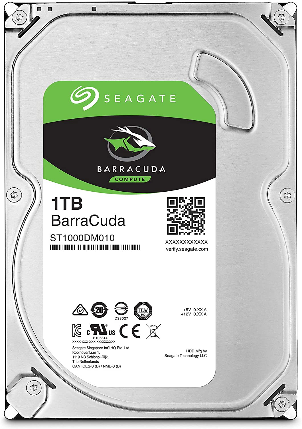Seagate Barracuda ST1000DM010 1TB SATA 6Gb/s 4Kn 64MB 3.5" HDD