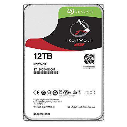 Seagate IronWolf ST12000VN0007 12TB 7.2K RPM SATA 6Gb/s 256MB 3.5" NAS Hard Drive