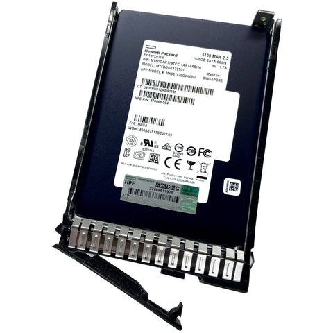 HPE Generation 8 875482-009 MTFDDAK1T9TCC-1AR1ZABHA 1.92TB SATA 6Gb/s Mixed Use 3D TLC 2.5in Refurbished SSD