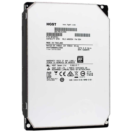 Western Digital Ultrastar He8 HUH728080ALE604 0F25721 8TB 7.2K RPM SATA 6Gb/s 512e SE 3.5in Hard Drive