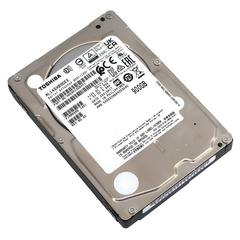 Toshiba AL14SXB AL14SXB90EE 900GB 15K RPM SAS 12Gb/s 512e 2.5in Recertified Hard Drive