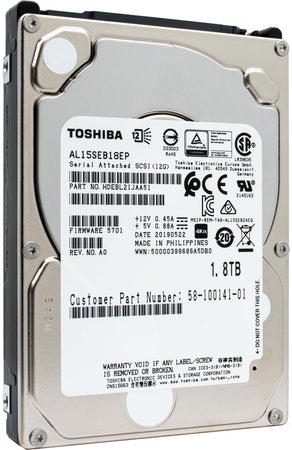 Toshiba AL15SE AL15SEB18EP 1.8TB 10K RPM SAS 12Gb/s 4Kn 128MB 2.5" HDD