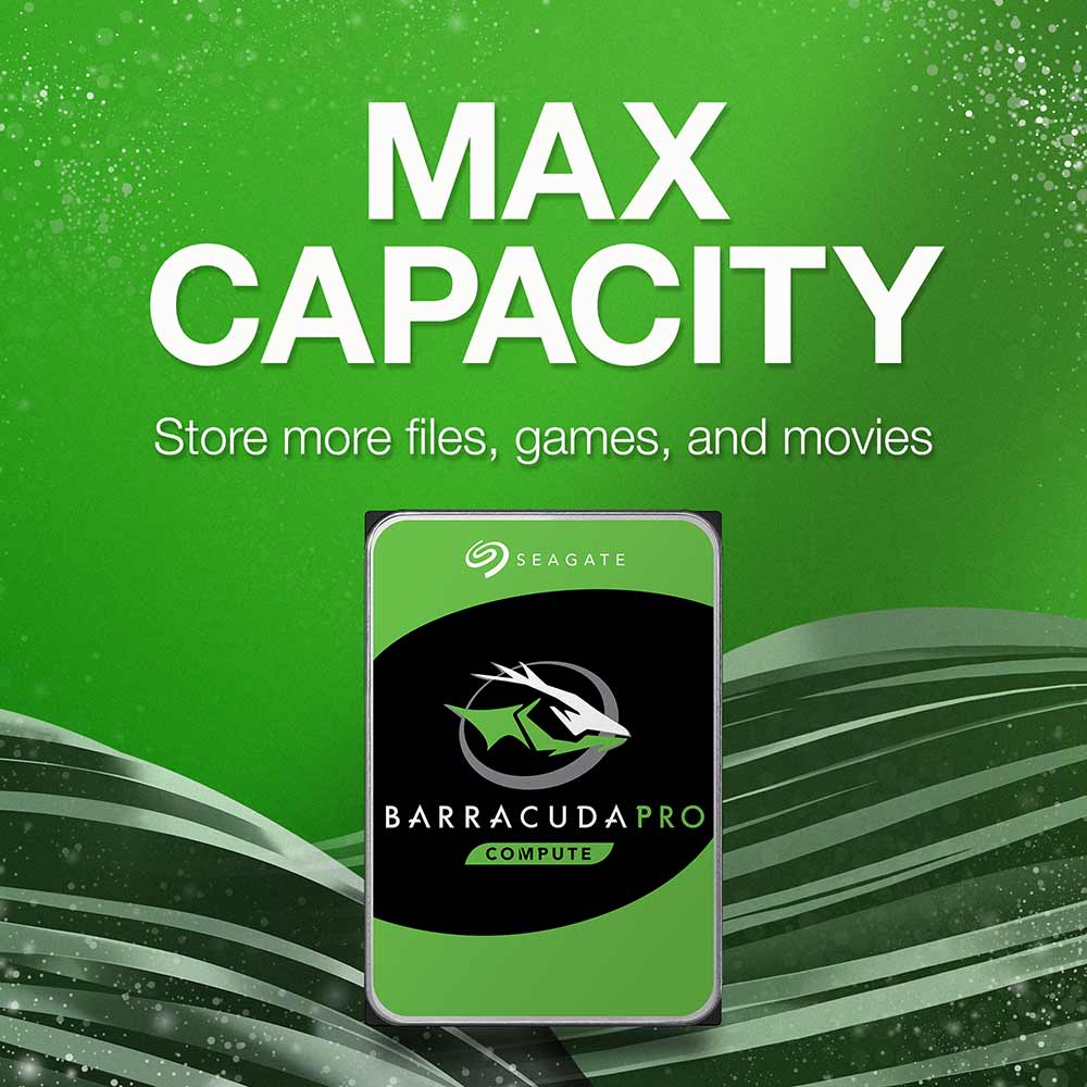 Seagate BarraCuda Pro ST14000DM001 14TB 7.2K RPM SATA 6Gb/s 512e 3.5in Hard Drive - Max Capacity