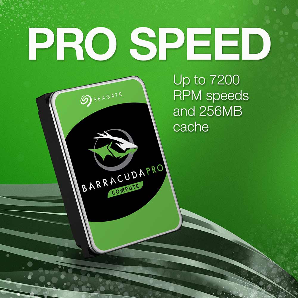 Seagate BarraCuda Pro ST14000DM001 14TB 7.2K RPM SATA 6Gb/s 512e 3.5in Hard Drive - Pro Speed