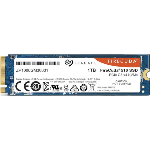 Seagate FireCuda 510 ZP1000GM30011 ZP1000GM30001 1TB PCIe Gen 3.0 x4 4GB/s 3D TLC 2280in Solid State Drive