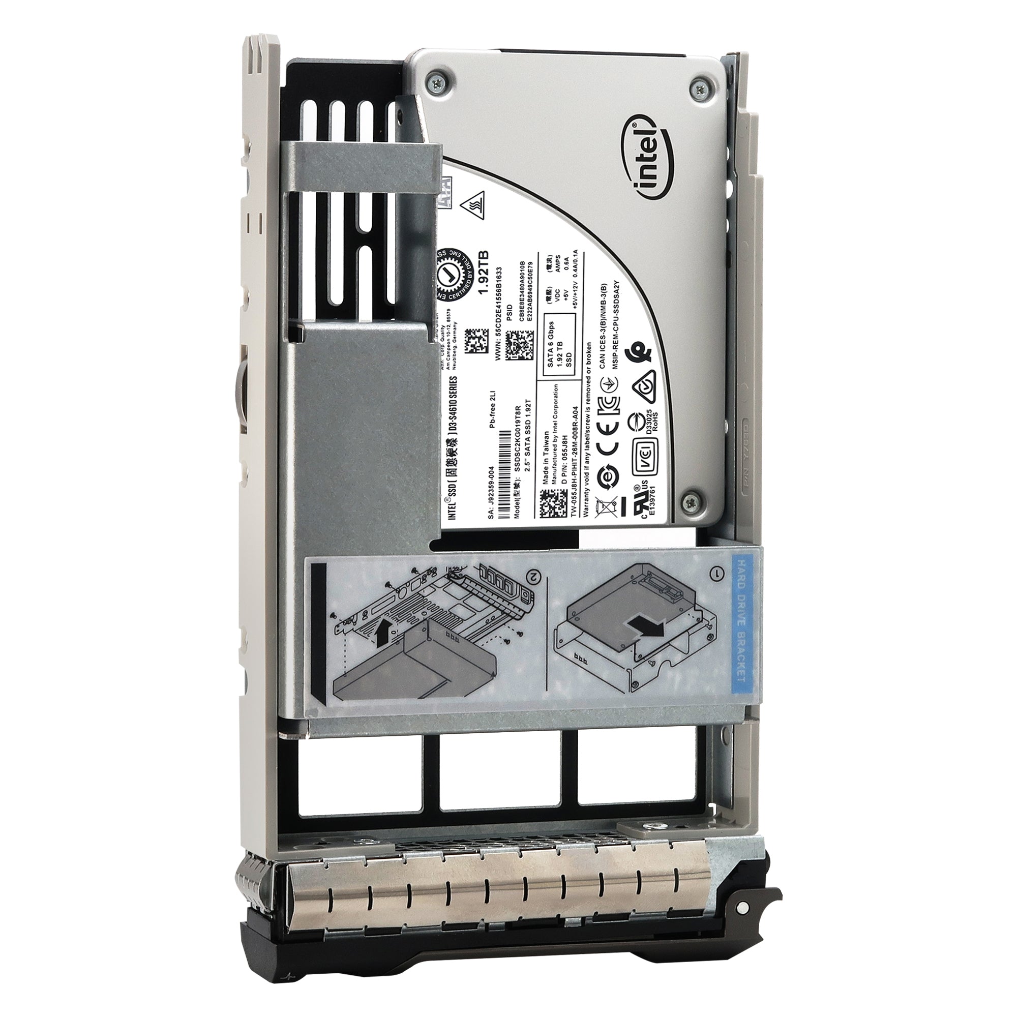 Dell G13 400-BCVV SSDSC2KG019T8R 1.92TB SATA 6Gb/s 3D TLC 3DWPD Hybrid 3.5in Recertified Solid State Drive