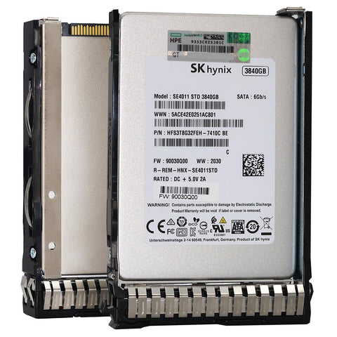 HPE Generation 8 P27157-B21 HFS3T8G32FEH-7410C 3.84TB SATA 6GB/s 3D TLC 2.5in Solid State Drive