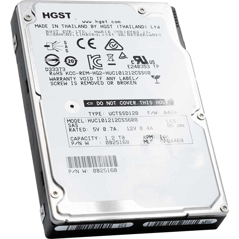 HGST Ultrastar C10K1200 HUC101212CSS600 0B25168 1.2TB 10K RPM SAS 6Gb/s 64MB 2.5" Hard Drive