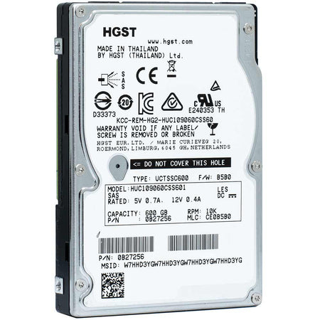 HGST Ultrastar C10K1200 HUC101212CSS601 0B28521 1.2TB 10K RPM SAS 6Gb/s 64MB 2.5" TCG HDD