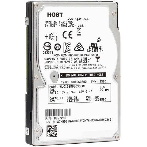 HGST Ultrastar C10K900 HUC109060CSS601 600GB 10K RPM SAS 6Gb/s 2.5" Hard Drive