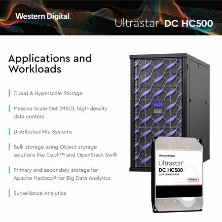 Western Digital DC HC510 HUH721008ALN600 0F27613 8TB 7.2K RPM SATA 6Gb/s 4Kn 256MB 3.5" ISE Hard Drive