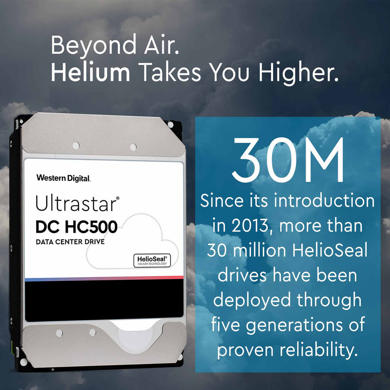 Western Digital DC HC510 HUH721008ALN600 0F27613 8TB 7.2K RPM SATA 6Gb/s 4Kn 256MB 3.5" ISE Hard Drive