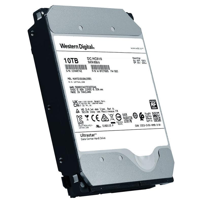 HGST Ultrastar He10 HUH721010ALE601 0F27605 10TB 7.2K RPM SATA 6Gb/s 512e 256MB 3.5" SED Manufacturer Recertified HDD