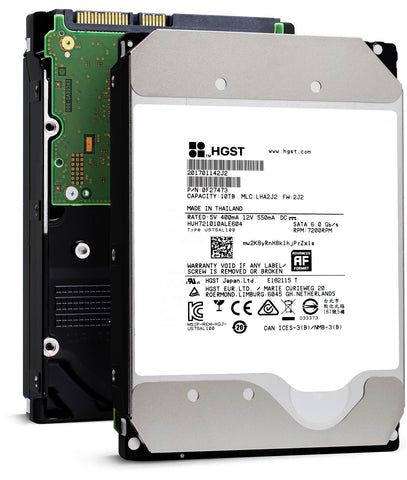 HGST Ultrastar He10 HUH721010ALE604 0F27473 10TB 7.2K RPM SATA 6Gb/s 512e 256MB 3.5" SE Power Disable Pin Manufacturer Recertified HDD