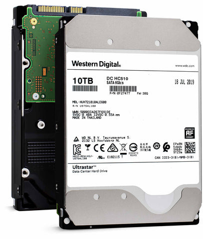 Western Digital Ultrastar DC HC510 HUH721010ALE600 0F27477 10TB 7.2K RPM SATA 6Gb/s 512e 256MB 3.5" ISE Power Disable Pin Hard Drive