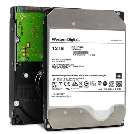 HGST / Western Digital Ultrastar He12 HUH721212ALE600 0F29603 12TB 7.2K RPM SATA 6Gb/s 512e 256MB 3.5" ISE Manufacturer Recertified HDD