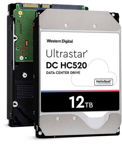 Western Digital Ultrastar DC HC520 HUH721212ALE600 0F29608 12TB 7.2K RPM SATA 6Gb/s 512e Power-Disable 3.5in Refurbished HDD