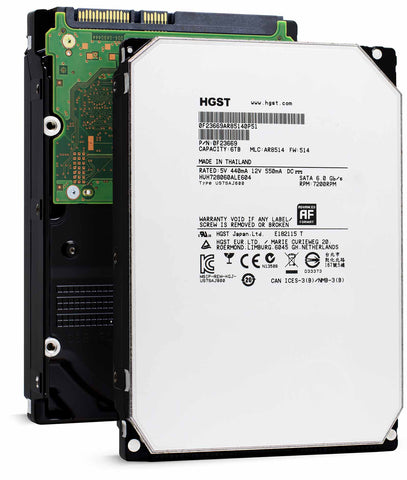 HGST Ultrastar He8 HUH728060ALE604 0F23669 6TB 7.2K RPM SATA 6Gb/s 512e 128MB 3.5" SE HDD