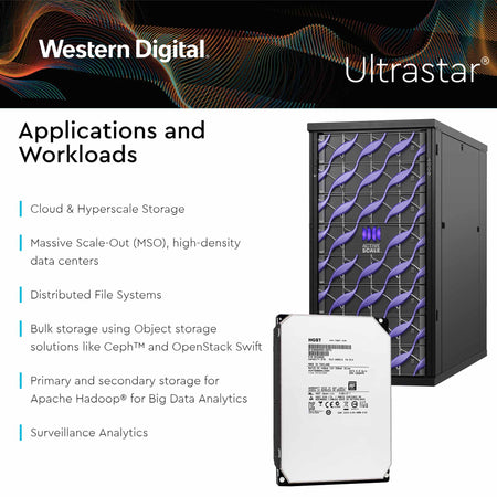 HGST Ultrastar He8 HUH728060ALE604 0F23669 6TB 7.2K RPM SATA 6Gb/s 512e 128MB 3.5" SE HDD