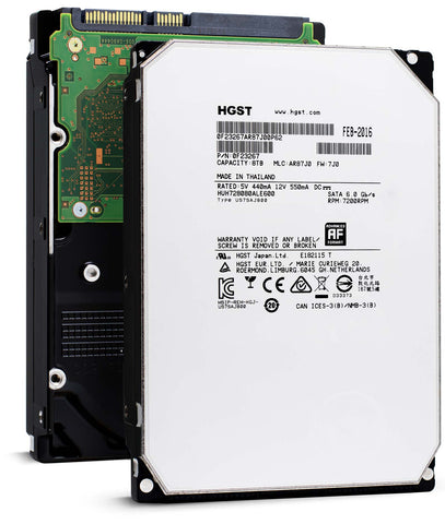 HGST Ultrastar He8 HUH728080ALE600 0F23267 8TB 7.2K RPM SATA 6Gb/s 512e 128MB 3.5" ISE HDD