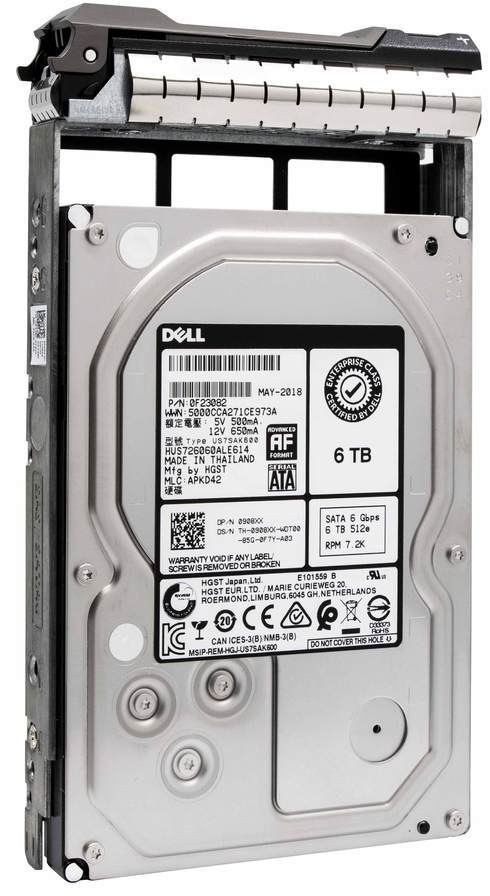 Dell G13 HUS726060ALE614 6TB 7.2K RPM SATA 6Gb/s 512e 3.5" Manufacturer Recertified HDD