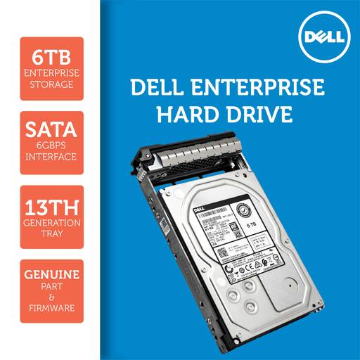 Dell G13 400-AHHH 6TB 7.2K RPM SATA 6Gb/s 512e 3.5" Hard Drive