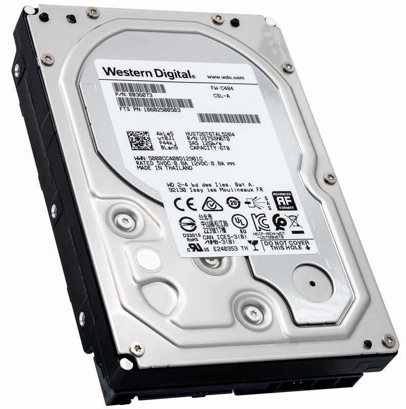 Western Digital Ultrastar DC HC310 HUS726T6TAL5204 0B36073 6TB 7.2K RPM SAS 12Gb/s 512e 256MB 3.5" SE Hard Drive