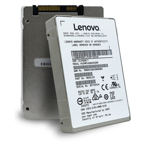 Lenovo Ultrastar SSD1600MM HUSMM1620ASS200 0B32125 200GB SAS 12Gb/s Write Intensive MLC 2.5in Recertified Solid State Drive