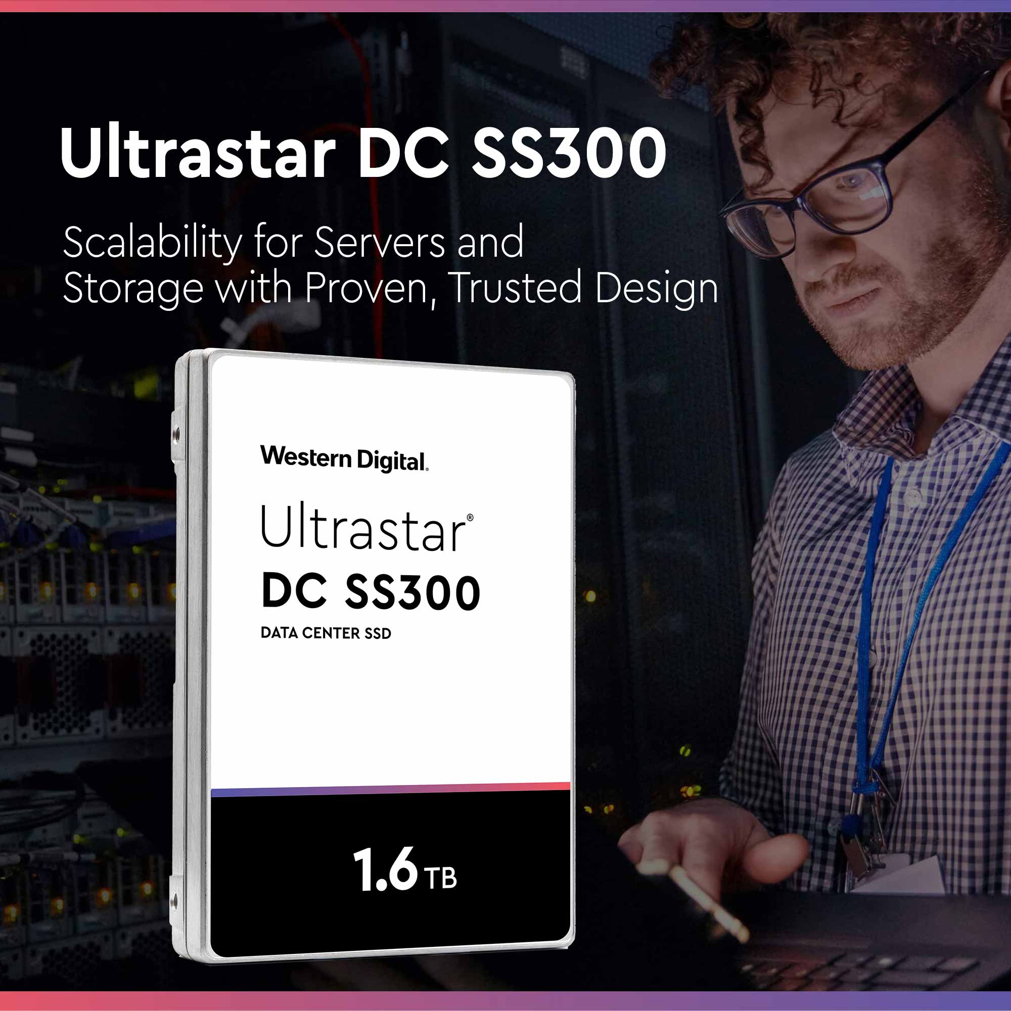 Western Digital DC SS300 HUSMM3216ASS204 1.6TB SAS 12Gb/s 512e 2.5in Recertified Solid State Drive - Ultrastar DC SS300