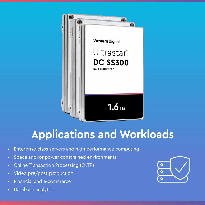 Western Digital Ultrastar DC SS300 HUSMM3216ASS204 1.6TB SAS 12Gb/s 512e 2.5in Solid State Drive - Applications and Workloads