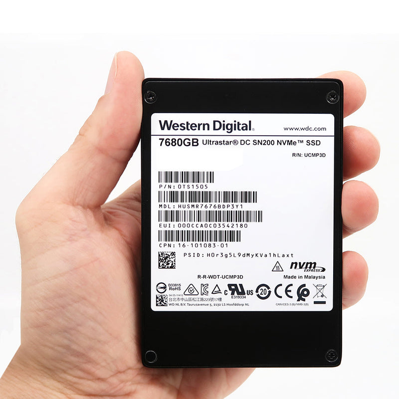 Western Digital Ultrastar DC SN200 HUSMR7676BDP3Y1 7.68TB PCIe Gen 3.0 x4 NVMe U.2 2.5in Enterprise Solid State Drive