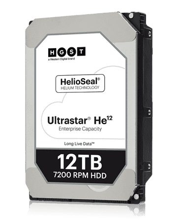 HGST Ultrastar He12 HUH721212ALE601 0F29596 12TB 7.2K RPM SATA-6Gb/s 3.5" Manufacturer Recertified HDD
