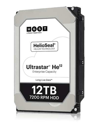 HGST Ultrastar He12 HUH721212ALE601 0F29596 12TB 7.2K RPM SATA-6Gb/s 3.5" Manufacturer Recertified HDD