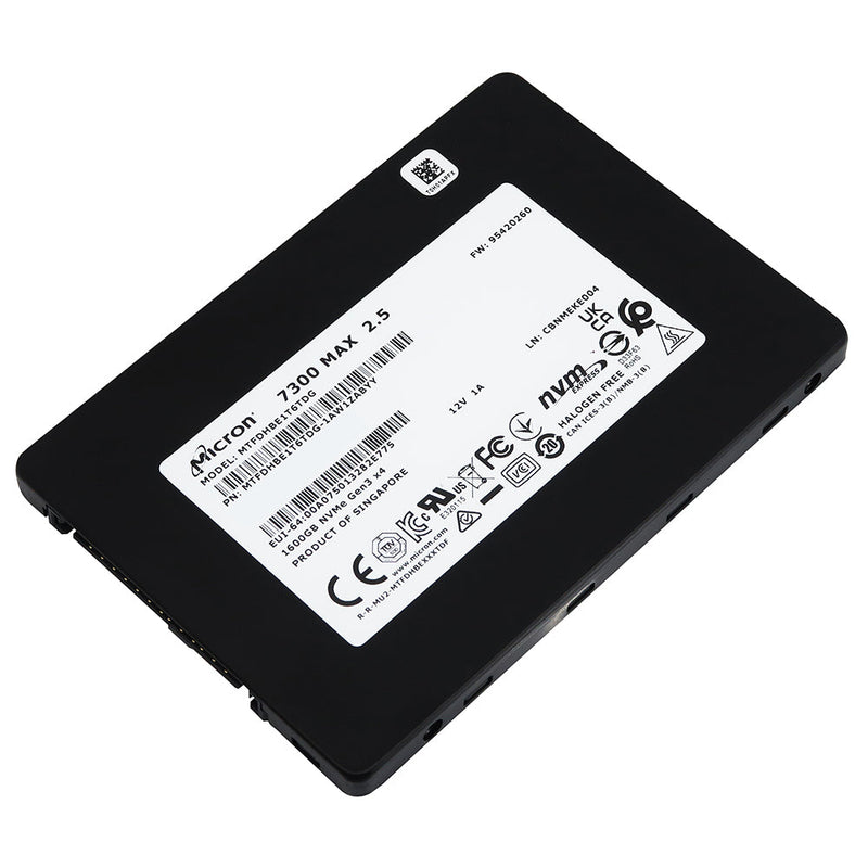 Micron 7300 MAX MTFDHBE1T6TDG 1.6TB PCIe Gen 3.0 x4 4GB/s 2.5in Solid State Drive